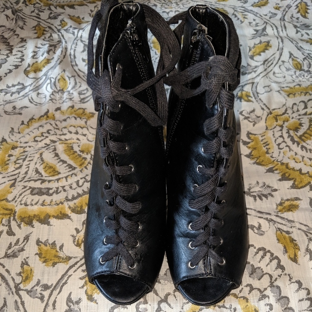 Charlotte Russe Open toe heeled bootie